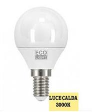 LAMPADA LED ECOLIGHT SFERA 6W E14 3000K
