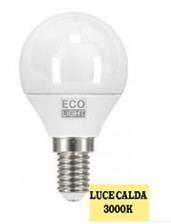LAMPADA LED ECOLIGHT SFERA 8W E14 3000K