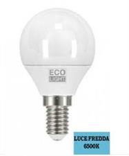 LAMPADA LED ECOLIGHT SFERA 8W E14 6500K