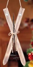 DECORAZIONE NATALE LEGNO SCI