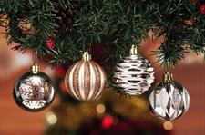 SET 4 PALLE NATALE 6CM CHAMPAG