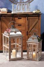 SET 2 LANTERNE GRIGE E INOX