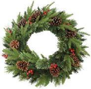 GHIRLANDA NATALE PVC CON PIGNE 60CM