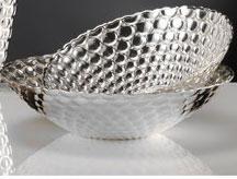 CENTROTAVOLA BOLLE 31X24,5CM ARGENTO