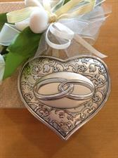 CUORE ARGENTO DOPPIO CON FEDI