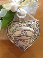 CUORE ARGENTO DOPPIO CON FEDI