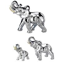 ELEFANTE GRANDE H18CM ARGENTO