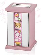 SALVADANAIO CON CARRILLON ROSA