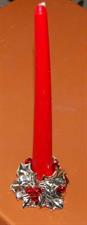 CANDELA ROSSA CON BASE ARGENTO