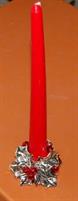 CANDELA ROSSA CON BASE ARGENTO