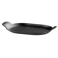 BISTECCHIERA GHISA SMALTATA NERA OVALE 40X24,5