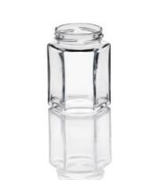 BARATTOLO VETRO ESAGONALE 390ML AVIR