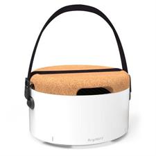 BARBECUE PORTATILE TONDO CON TRACOLLA BIANCO