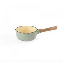 CASSERUOLA 1MANICO GHISA SMALT.VERDE+BIA 18CM