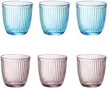 BICCHIERE LINE ACQUA 29CL COLOR ROSA E BLU