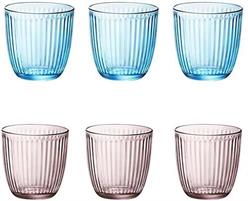 BICCHIERE LINE ACQUA 29CL COLOR ROSA E BLU
