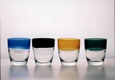 BICCHIERE OSE' ACQUA E VINO FASCIA ARGENTO