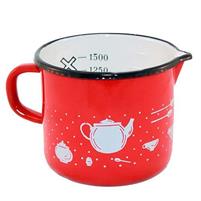 BICCHIEROTTO SMALTO 10CM ROSSO CON BECCO 7620