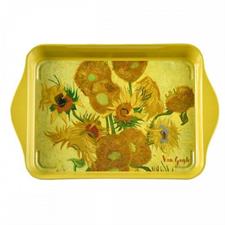 VASSOIO METALLO DECORO GIRASOLI VAN GOGH 21X14CM