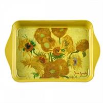 VASSOIO METALLO DECORO GIRASOLI VAN GOGH 21X14CM