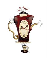 OROLOGIO PARETE CAFFETTIERA BORDEAUX 42X30CM