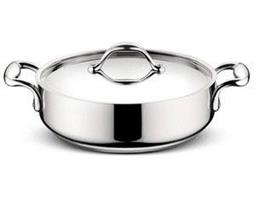 CASSERUOLA BASSA ACCADEMIA INOX 26 CON COPERCHIO