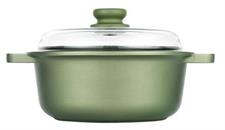 CASSERUOLA ANTIADERENTE DR.GREEN C/C VETRO 20CM