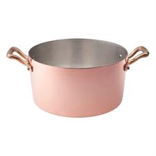 CASSERUOLA ALTA RAME MARTELLATO STAGNATO 28CM