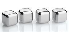 SET 4 CUBETTI GHIACCIO ACCIAIO 2,5X2,5X2,5