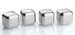 SET 4 CUBETTI GHIACCIO ACCIAIO 2,5X2,5X2,5