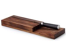 CEPPO COLTELLI VUOTO DA CASSETTO LEGNO SCURO