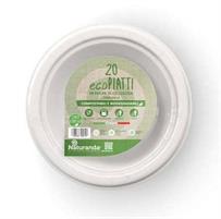 CONF.50 PIATTI FONDI 18CM 400ML BIODEGR&CO NAT