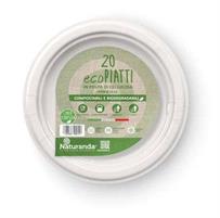 CONF.50 PIATTI FRUTTA 18CM BIODEGR&COMPOST NAT