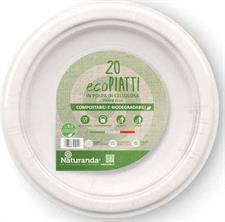 CONF.50 PIATTI PIANI 23CM BIODEGR&COMPOST NAT