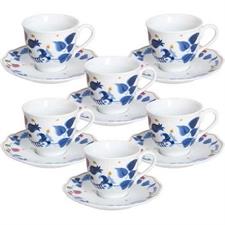 SET 6 TAZZA CAFFE' C/P POEMA ALCHIMIA