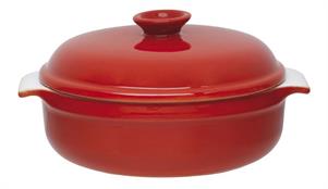 CASSERUOLA TONDA CON COPERCHIO PORCELLANA 26CM