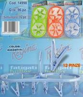 STENDINO GIOSTRA PLASTICA OVALE 12 PINZE