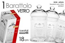 TRIS BARATTOLO VETRO 18CM