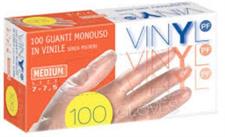 CONF. 100 GUANTI VINILE MONOUSO S-M-L-XL