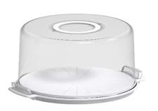 PIATTO TORTA CON CAMPANA DA ASPORTO ALTO BIANCO