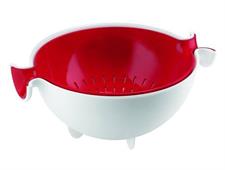 COLAPASTA+INSALATIERA PLAST 25 SPIN&DRAIN ROSSO