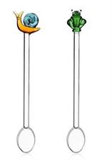 SET 2 CUCCHIAI LUMACA E RANA