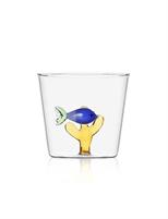 BICCHIERE PESCE ACQUA BLU ALGA AMBRA