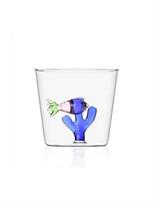 BICCHIERE PESCE ACQUA ROSA ALGA BLU