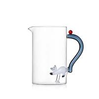 CARAFFA BROCCA VETRO GATTO BIANCO CODA