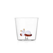 BICCHIERE GATTO ACQUA SDRAIATO BIANCO