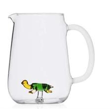 CARAFFA BROCCA VETRO TARTARUGA VERDE