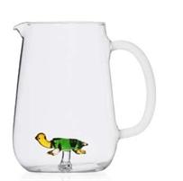 CARAFFA BROCCA VETRO TARTARUGA VERDE