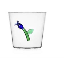 BICCHIERE FIORE ACQUA BLU