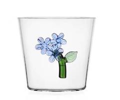 BICCHIERE FIORE ACQUA AZZURRO
